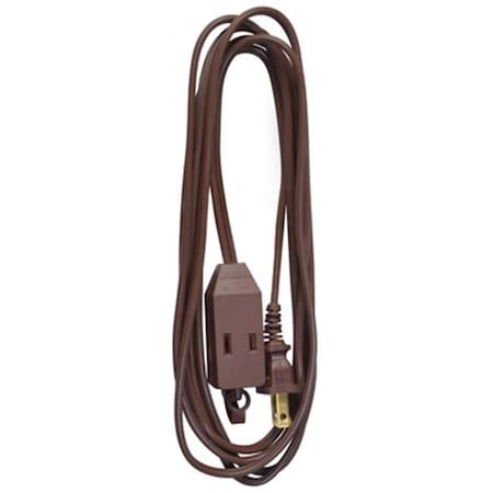 09402ME 9 Ft. Brown Polarized Cube Tap Extension Cord